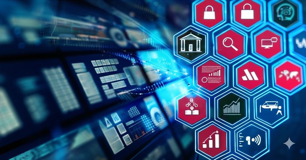 Data engineering infrastructure showing modern data pipelines, cloud architecture, and AI-ready system components